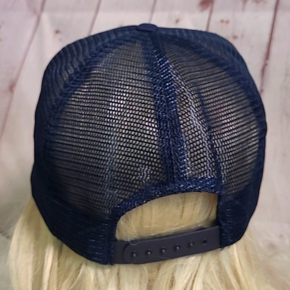 USS Tecumseh SSBN-6286 Mesh Snapback Cap Hat Navy Blue Boat Submarine Ship - Picture 8 of 16